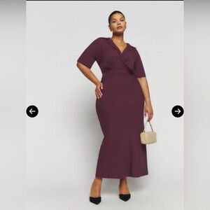 Reformation Danika Dress | Color: Prune | Size 2X